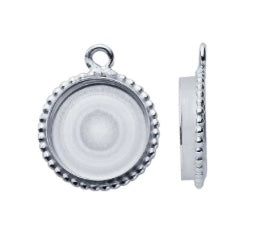 10mm .925 Sterling Silver Bezel Cups