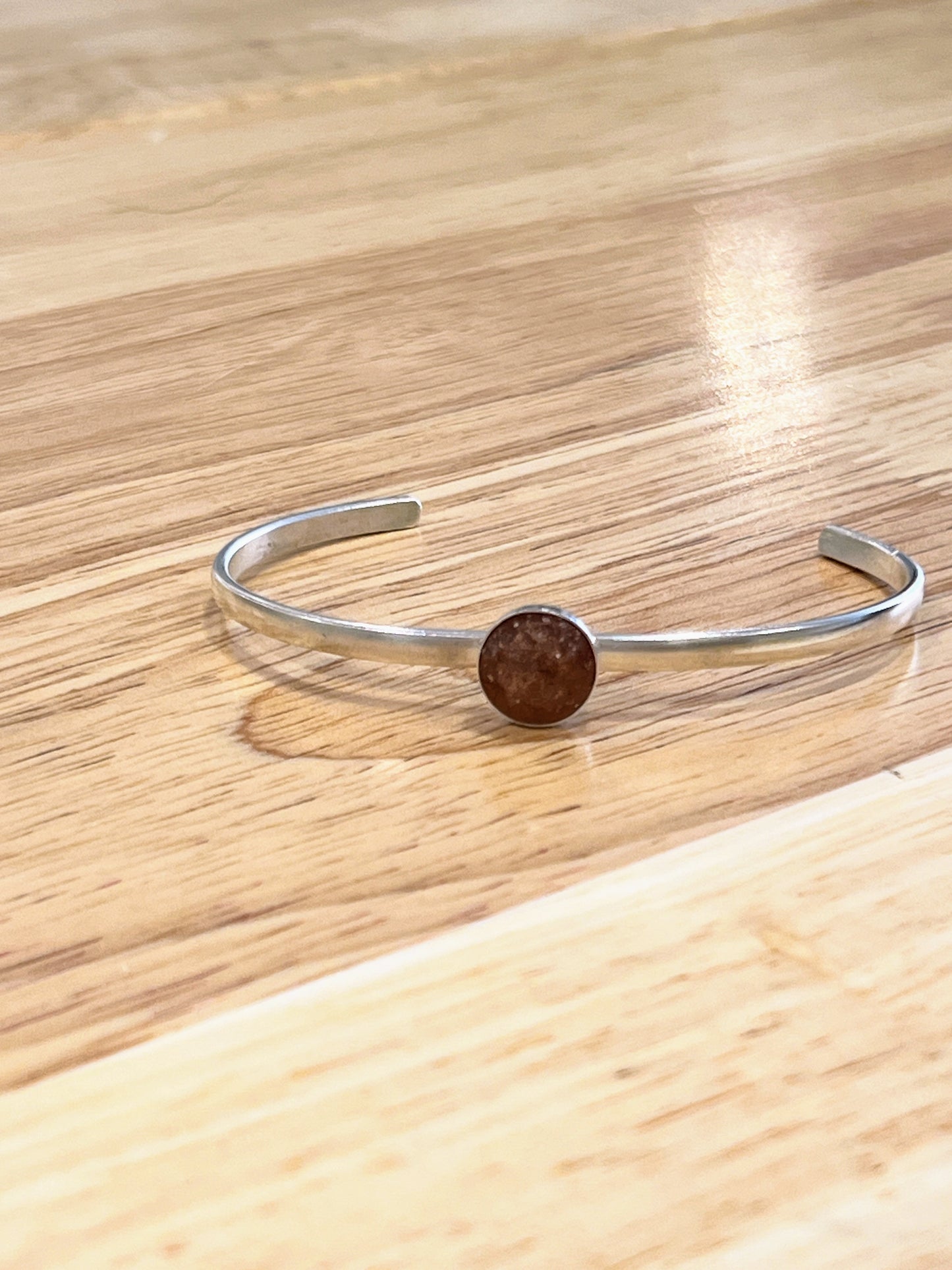 Sunstone .925 Sterling silver bracelet cuff