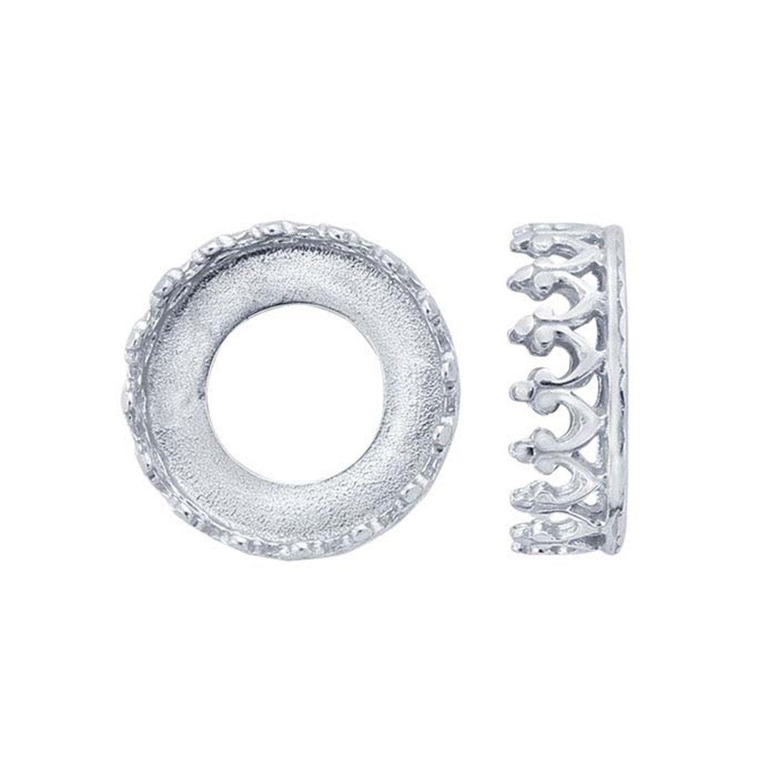 10mm .925 Sterling Silver Bezel Cups