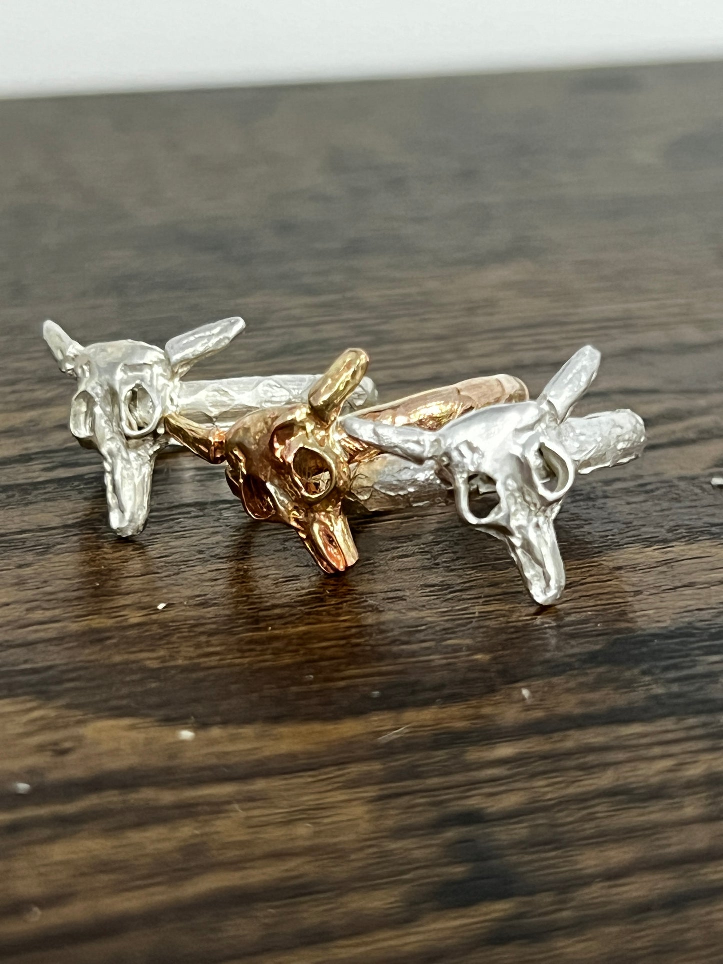 Steer Skull Ring - Silver or Gold