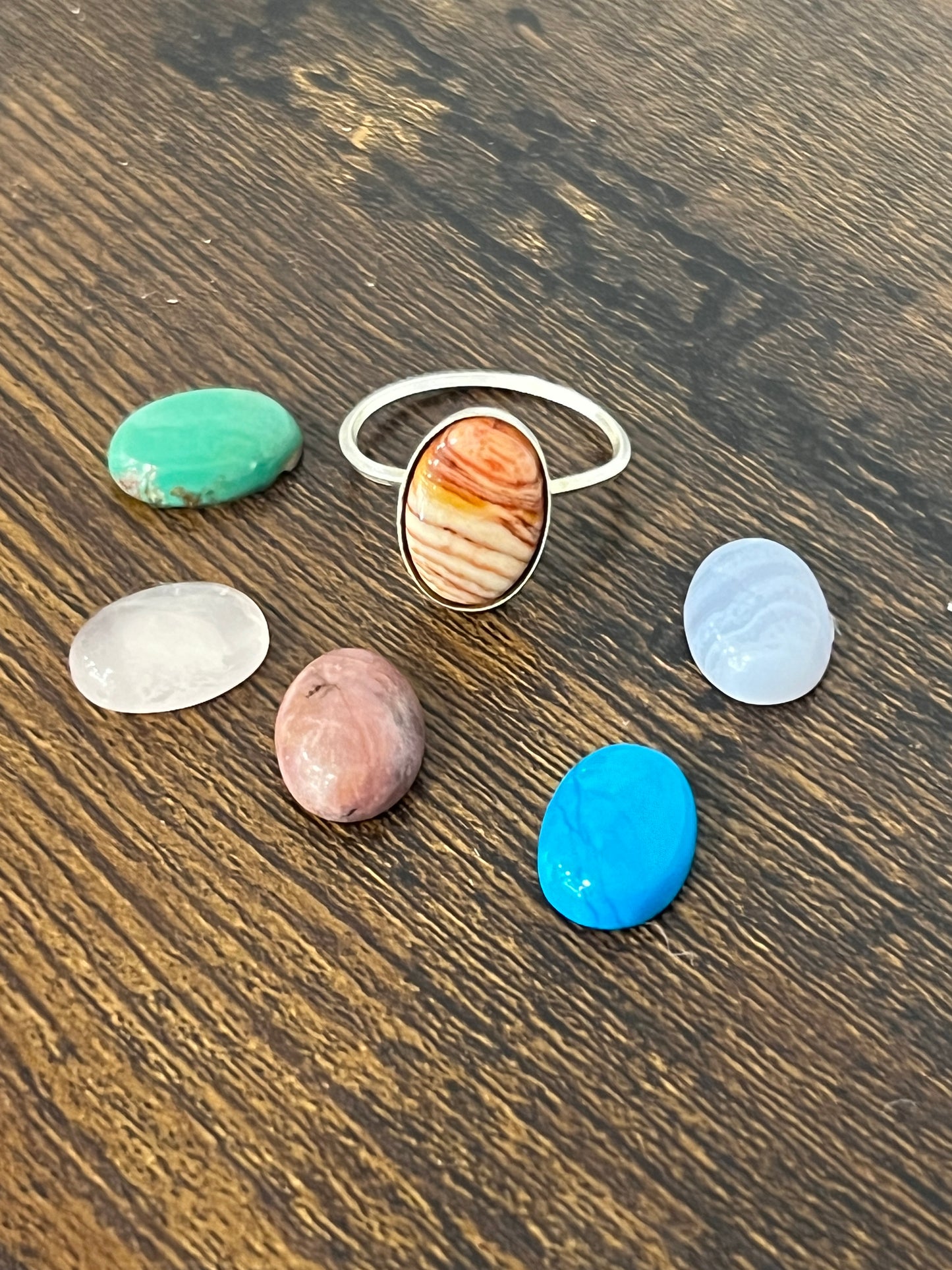 Small Stone 14x10 Ring / Necklace / Chain Bracelet Session: 14x10mm Oval .925 Sterling Silver (includes instruction)