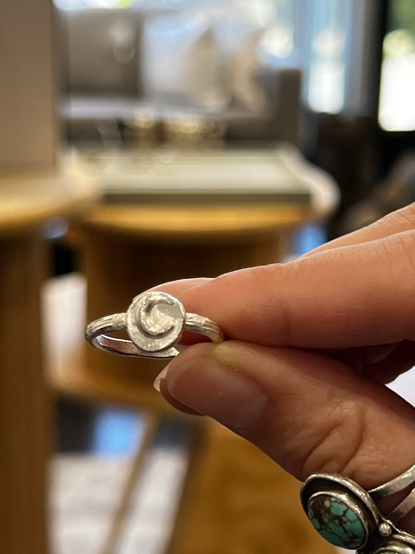 Handmade .925 Sterling Silver Moon Ring (recycled silver)