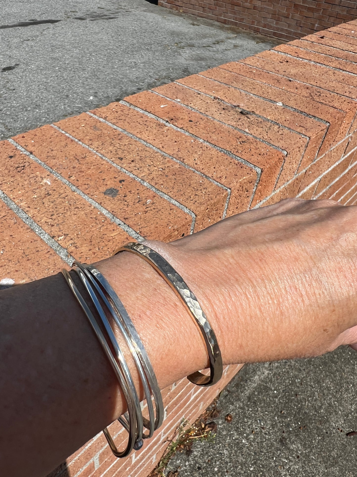 Hammered 14K Gold Fill Cuff Bracelet