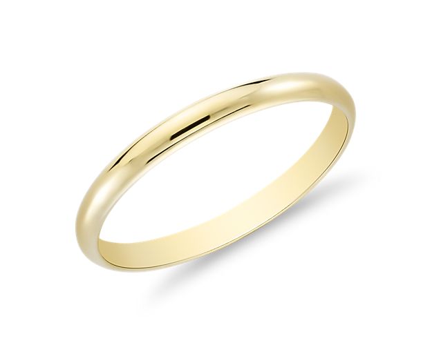 Thin gold fill ring band