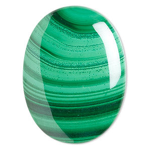 40x30 (mm) oval green Malachite stone