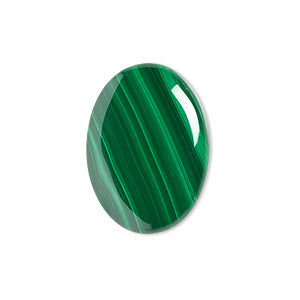 14x10 (mm) oval green Malachite stone