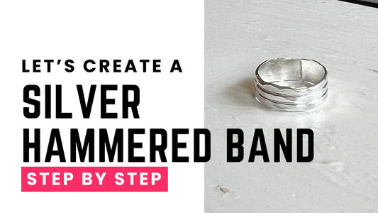 Tutorial video: How to make a thick sterling silver hammered band ring