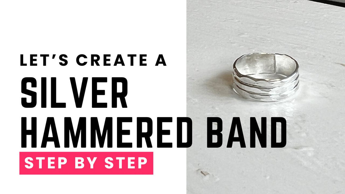 Tutorial video: How to make a thick sterling silver hammered band ring