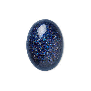 Small Oval Blue Goldstone Gemstone 14x10 8x6