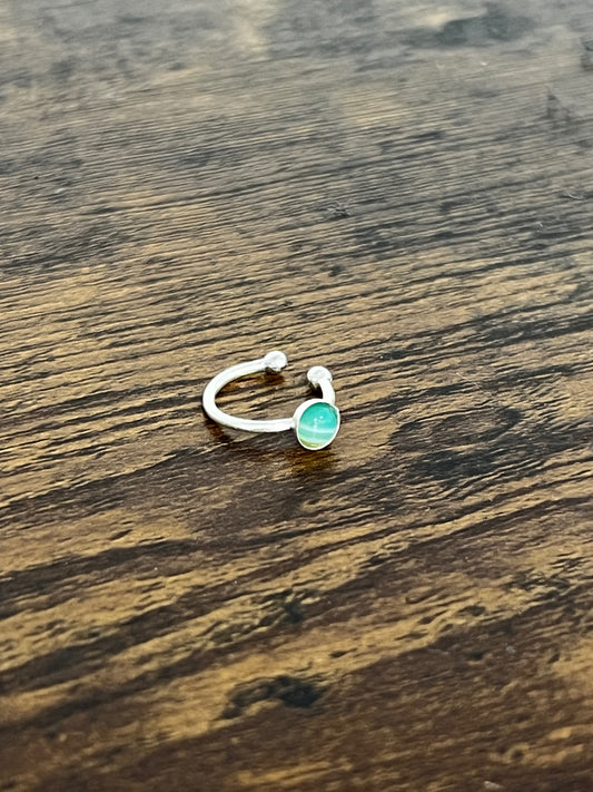 Ear Cuff - Sterling Silver with gemstone