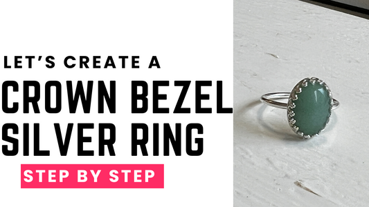 Jewelry Making Kit: Sterling Silver Crown Bezel Ring Kit