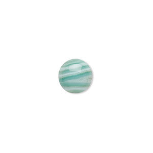 10mm oval Striped Green Agate stone