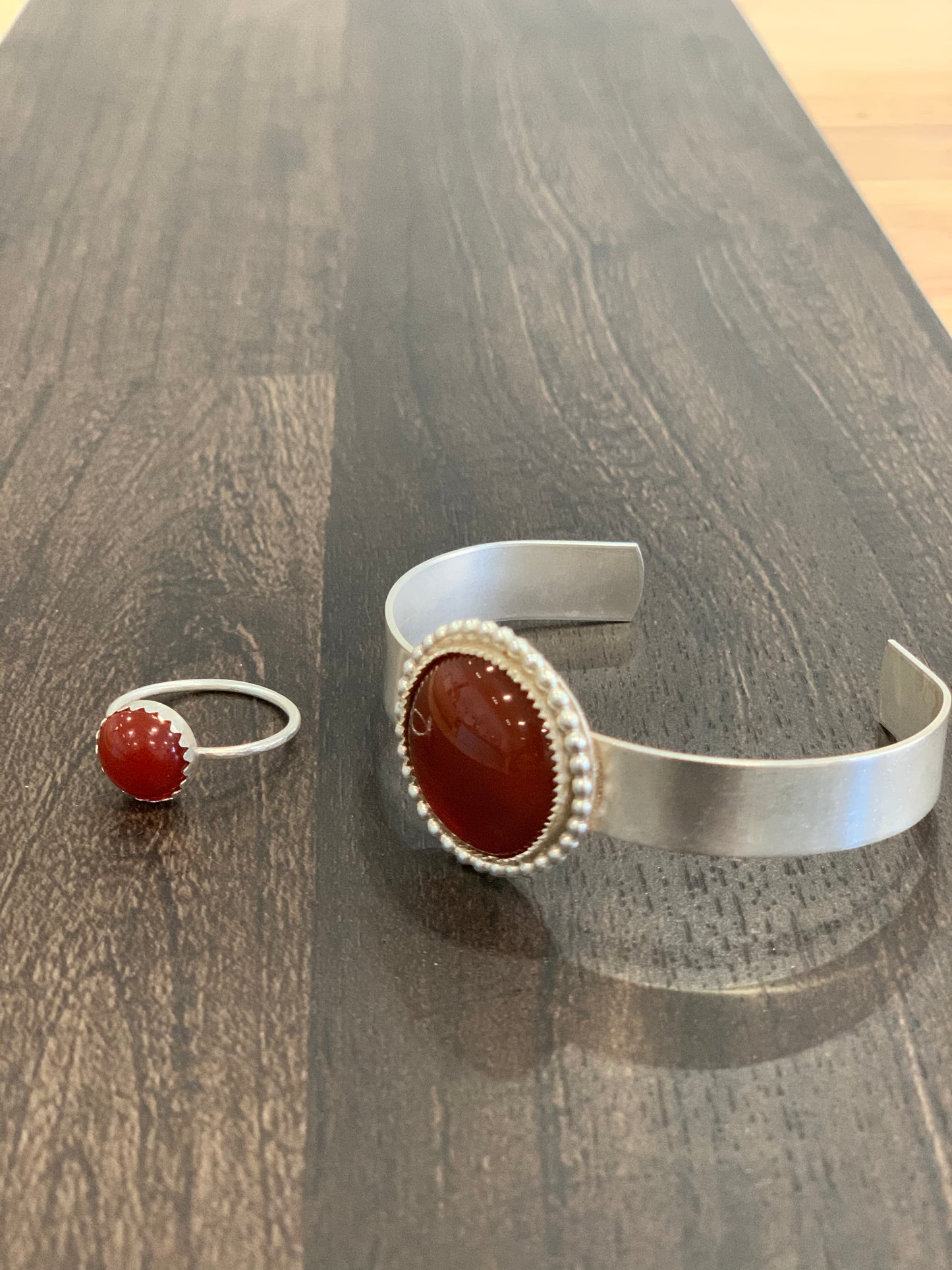 Small round Carnelian Ring size 8