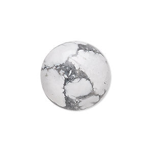 20mm round White Howlite Gemstone