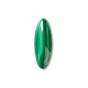 22x8 (mm) oval green Malachite stone