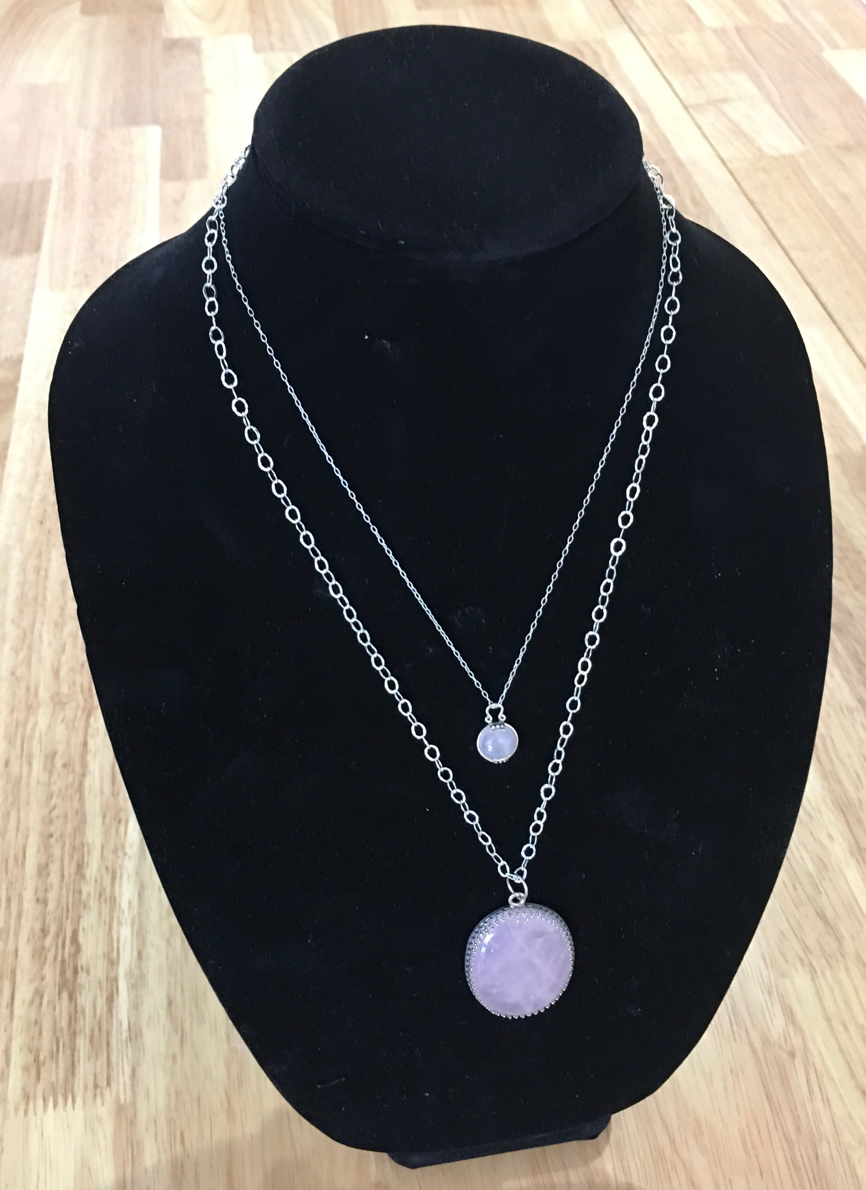 Rose quartz necklaces – Silverwork Studios