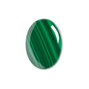 25x18 (mm) oval green Malachite stone